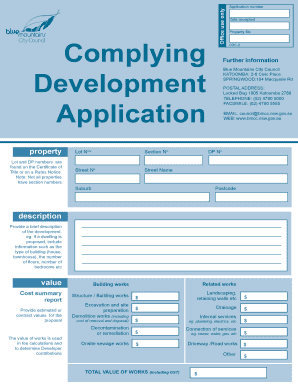 Development Application Form