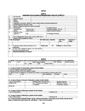 Import of Restricted Items Application Form