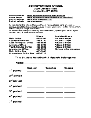 Atherton High School Student Handbook
