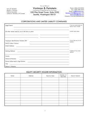 US Bankruptcy Petition Worksheet