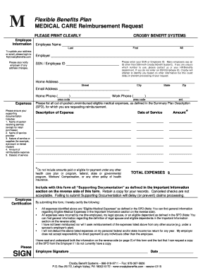 Medical Care Reimbursement Request Form
