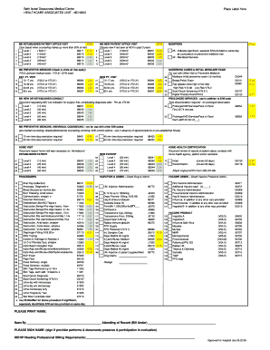 Medical Office Visit Coding Form