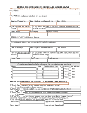 Bankruptcy Consultation Form