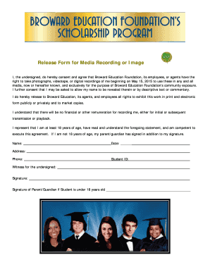 Media Recording Release Form