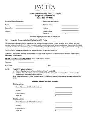 Physician License Information Form