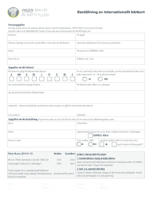 International Driving Permit Application