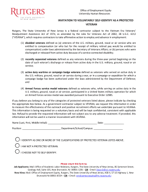 Veteran Self-Identification Form