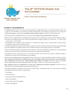 Concours d'art Toyota Dream Car