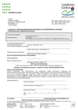 Antrag zur Änderung/Bestellung/Abmeldung von Abfallbehältern