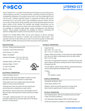 Rosco LitePad CCT Tunable White Light Specification