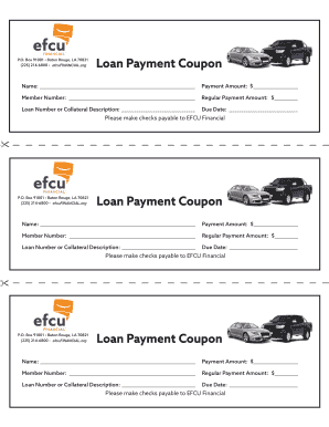 Loan Payment Coupon