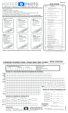 School Photo Order Form