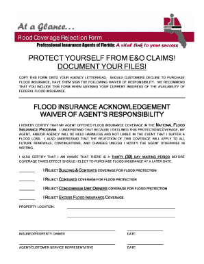 Flood Insurance Waiver Form