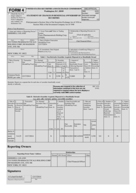 SEC Form 4 Statement of Changes in Beneficial Ownership