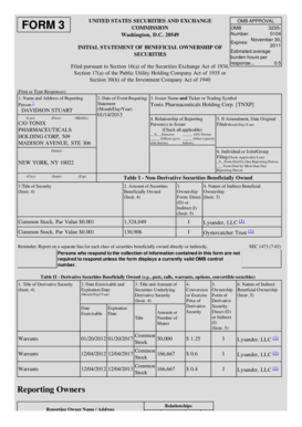 SEC Form 3 Beneficial Ownership