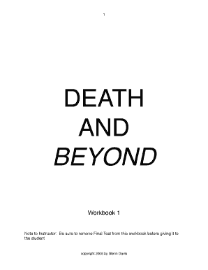 Death and Beyond Workbook