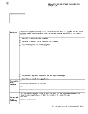 Request for Personal Data Inspection