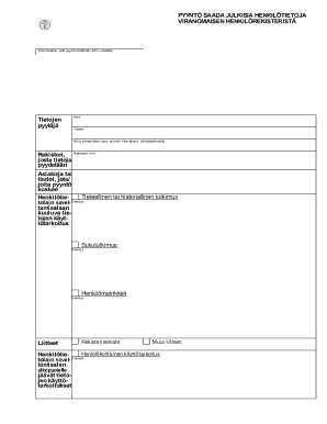 Request for Public Personal Data