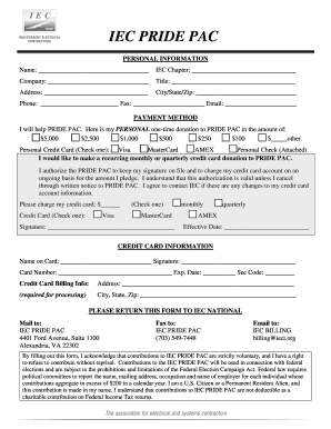 IEC PRIDE PAC Donation Form