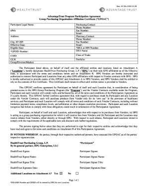 AdvantageTrust Program Participation Agreement