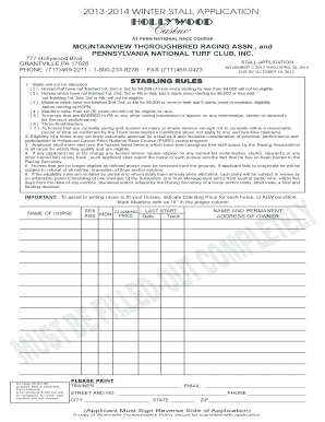 Stall App Front PageUpdated82913 - Thoroughbred Trainers bb