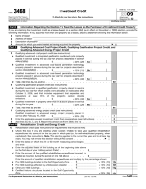 Form 3468 Investment Credit