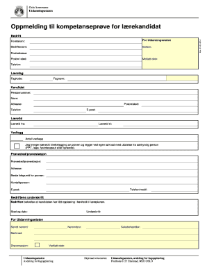 Norwegian Apprentice Competence Test Registration