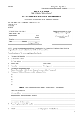 Kenya Entry Permit Application