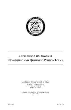 Michigan City/Township Nominating and Qualifying Petition Forms
