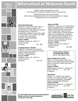 Fillable Online commed spps Nokomis Montessori - Community Education