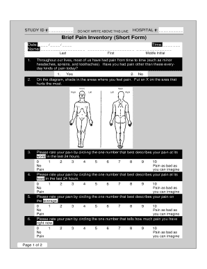 Brief Pain Inventory Short Form