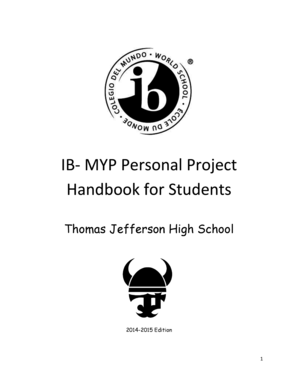 IB- MYP Personal Project Handbook for Students - Richmond Public bb