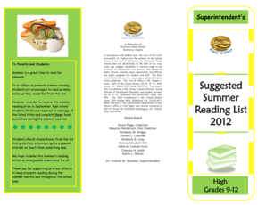 Richmond Public Schools Summer Reading Form