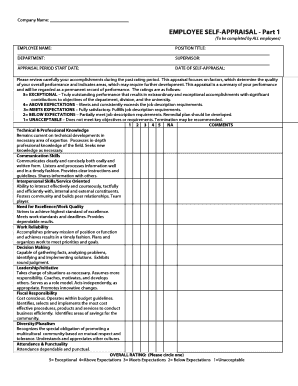 Employee Self-Appraisal Form