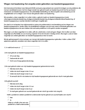 Vliegen met beademing: Een enquête onder gebruikers van beademingsapparatuur